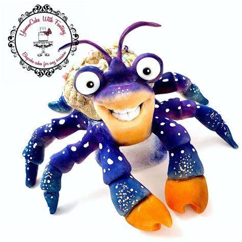 Handmade Inspired By Moana Tamatoa Crab Edible Fondant Birthday Cake
