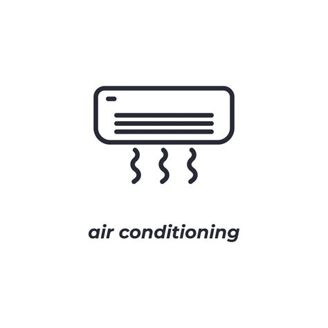 Vector Sign Air Conditioning Symbol Is Isolated On A White Background