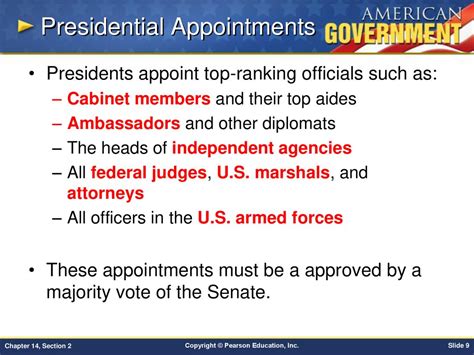 Chapter 14 The Presidency In Action Section 2 Ppt Download