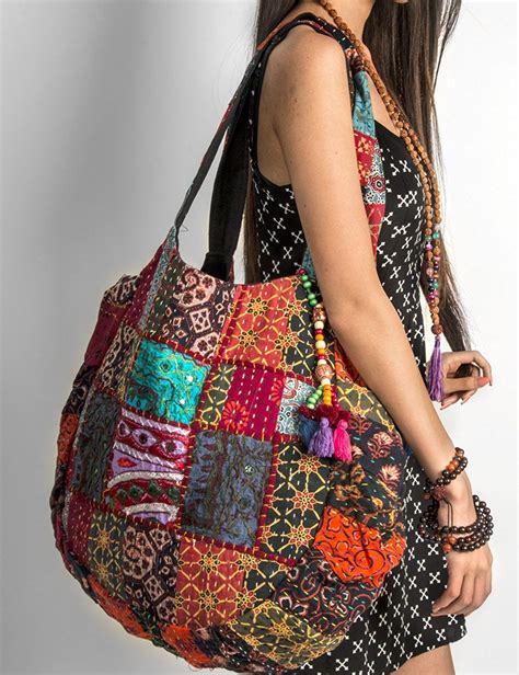 Tribe Azure Fair Trade Hippie Handmade Shoulder Beach Bag Tote Boho