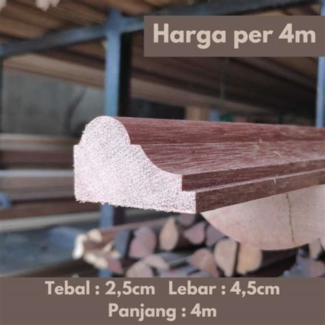 Promo LK 50J LIS PROFIL KAYU KAMPER MERANTI WALL MOULDING WAINSCOTING