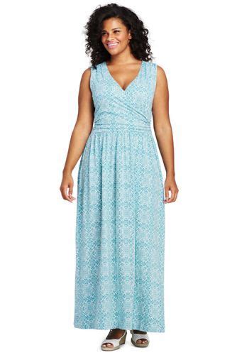 Try Our Womens Plus Size Sleeveless Knit Surplice Maxi Dress At Lands