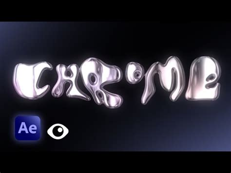 Molten Chrome Text Animation Adobe After Effects Tutorial YouTube