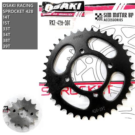 OSAKI RACING 428 SPROCKET RXZ LC135 Y125ZR Shopee Malaysia