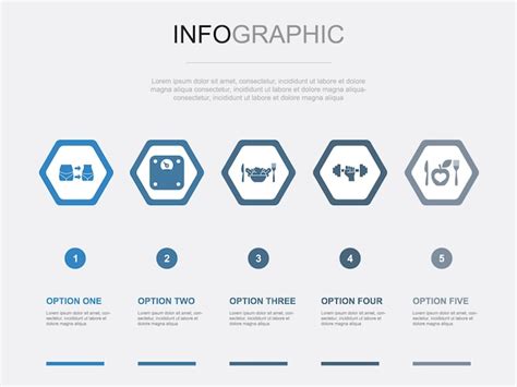 Premium Vector Weight Loss Icons Infographic Design Template Creative