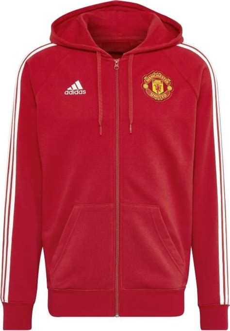 Adidas Manchester United M Ska Bluza Z Kapturem Fullzip Red Ceny I