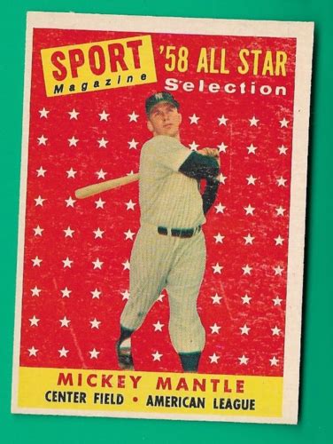 Topps Vintage Baseball Mickey Mantle All Star New York