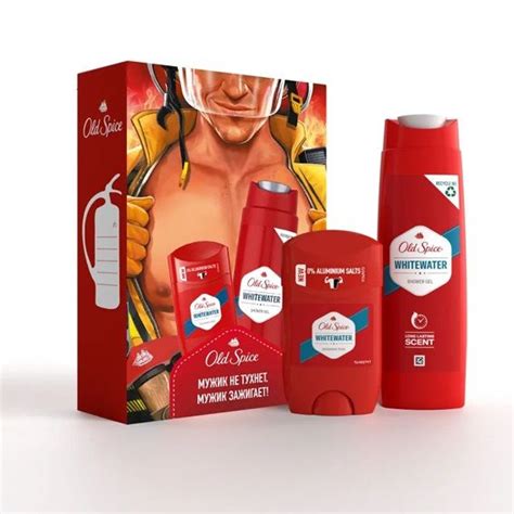 Мужской набор Old Spice Whitewater, дезодорант-стик, 50 мл и Гель для ...