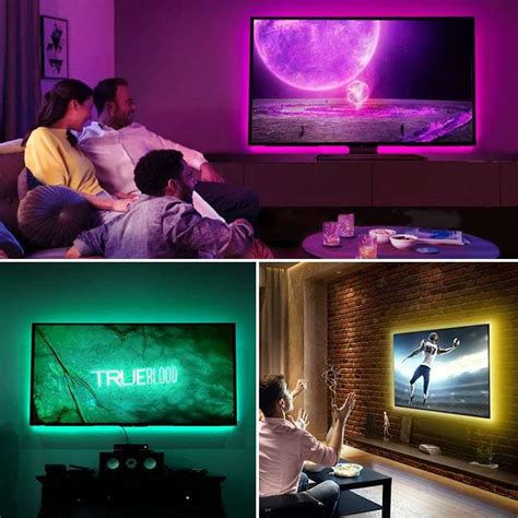 How To Put Led Lights On Tv Using Led Strips Behind And Around Tv