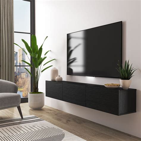 Ozge Floating Minimalist Tv Stand For Up To 80 Tv Wall Mounted Media Console Wall Mounted