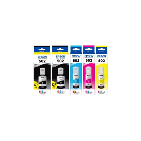 Genuine Epson T502 EcoTank Ink Bottle Value Pack PLUS EXTRA BLACK