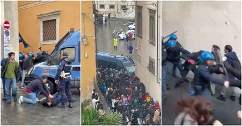 La Polizia Carica Gli Studenti Durante I Cortei Pro Palestina A E Pisa