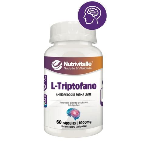 L Triptofano 1000mg 60 Cápsulas Nutrivitalle