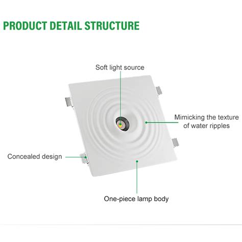 Modern Ceiling Recessed Led Gypsum Light TEEKUV