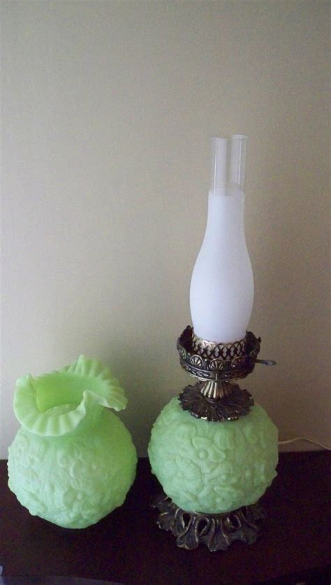 Reservedfenton Satin Poppy Gone With The Wind Lamp Lime Etsy