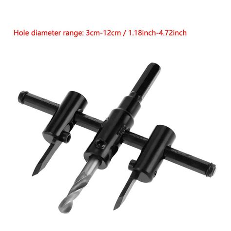30 120mm Adjustable Metal Wood Circle Cutter Kit H Grandado