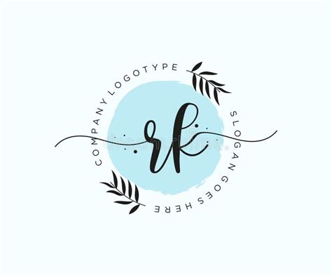 Initial Rk Feminine Logo Beauty Monogram And Elegant Logo Design