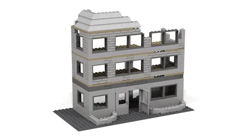 Custom Lego Ww2 Destroyed Building Tutorial Youtube