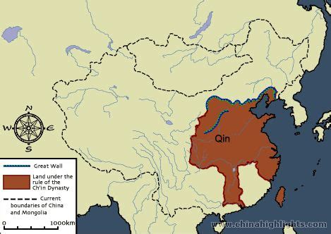 The Qin Dynasty: Map of China during the Qin Dynasty