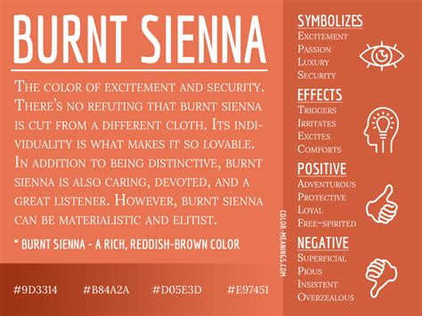 Burnt Sienna Color Meaning: The Color Burnt Sienna Symbolizes ...