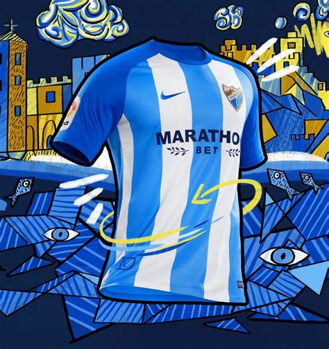 Camiseta titular Nike del Málaga CF 2017 2018 Planeta Fobal