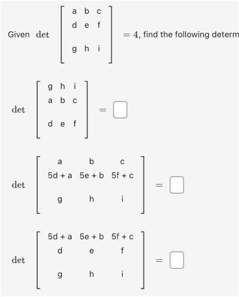 Solved If A And B Are 2×2 Matrices Det A 4 Det B −5 Then