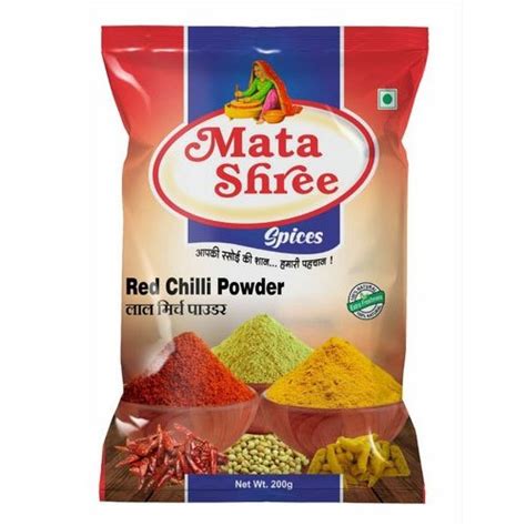 Printed Multicolor Laminated Chilli Powder Pouch For Spice Packaging