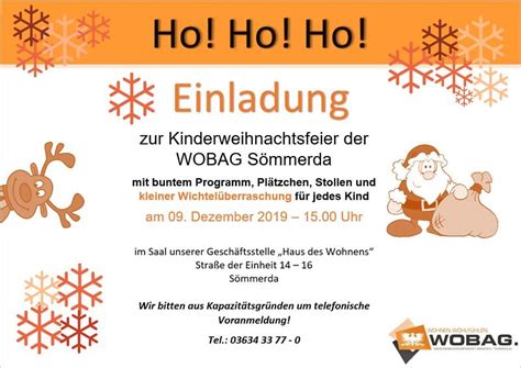 Der Nikolaus steht vor der Tür Wohnungsbaugenossenschaft Sömmerda