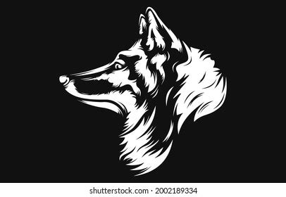 Wolf Logo Vector Illustration Silhouette Wolfs Stock Vector Royalty