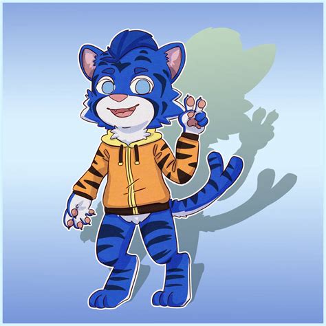 Blue Tiger Fursona Commission 2 With Hoodie By Tomtomtiger On Deviantart