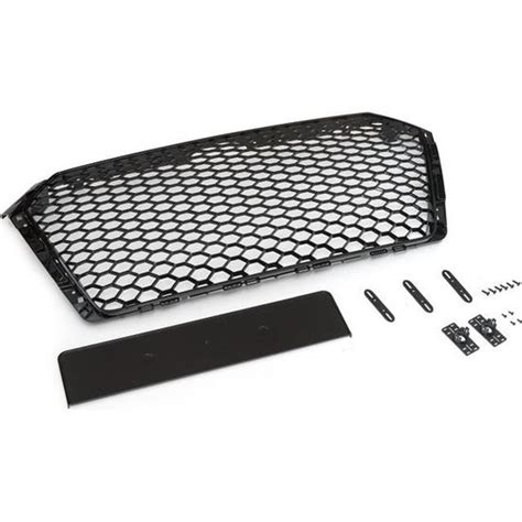 Pour Audi A4 B9 Calandre Grille Nid D Abeille Noir Brillant Sans