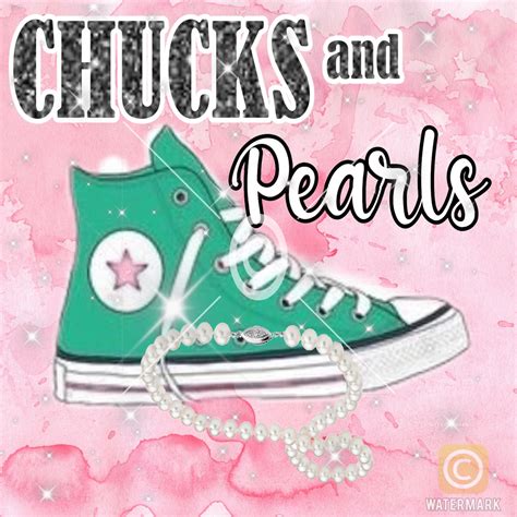 Chucks And Pearls Pngafrobirthday Conversepearls Aka Etsy