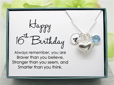 16th Birthday T For Her Sterling Personalized Initial Etsy 16th