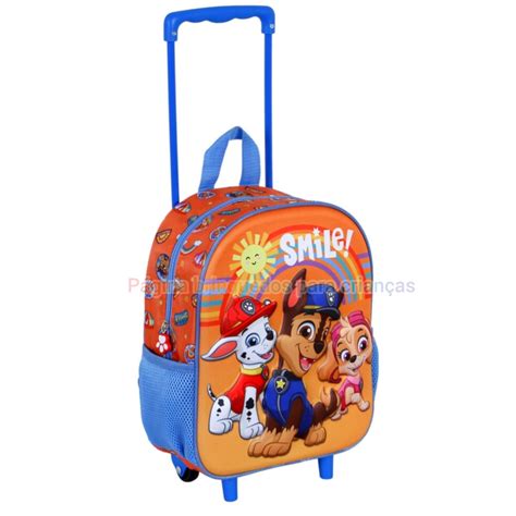 Comprar Trolley Pr Escolar Patrulha Pata Smile Brinquedos Para Crian As