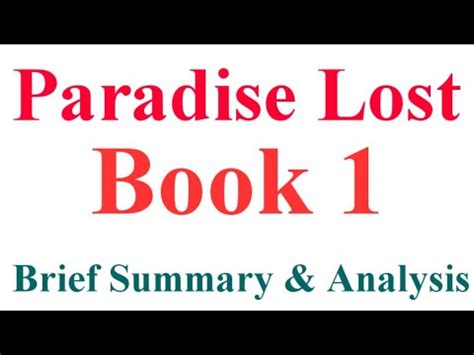 Paradise Lost By John Milton Brief Summary Discussion YouTube