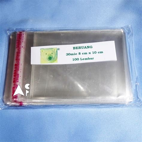 Jual Plastik OPP 8x10 Cm Tebal 30 Micron OPP Lem Isi 100 Lembar