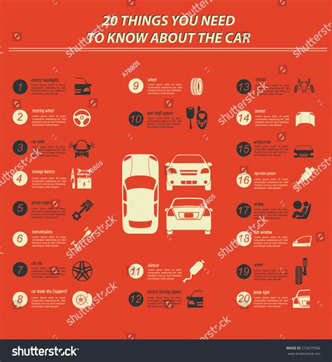 Car Service Repair Infographics Vector Illustration Stock Vector