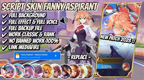 New Script Skin Fanny Aspirant No Password Full Effect Voice New