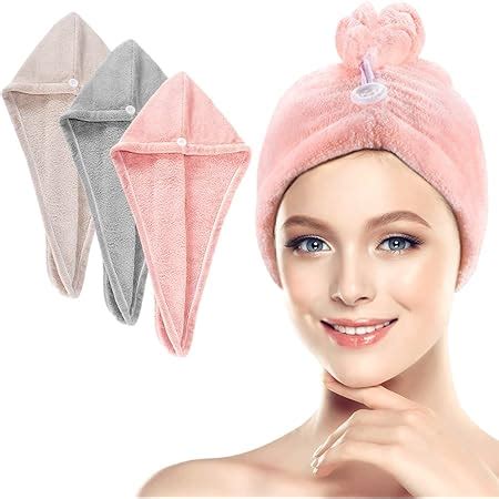 Microfiber Hair Towel Wrap Pack Hair Towel Super Absorbent Twist