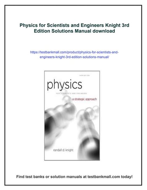 Physics for Scientists and Engineers Knight 3rd Edition Solutions ...