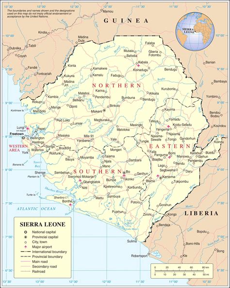 Carte De La Sierra Leone Plusieurs Cartes Du Pays En Afrique