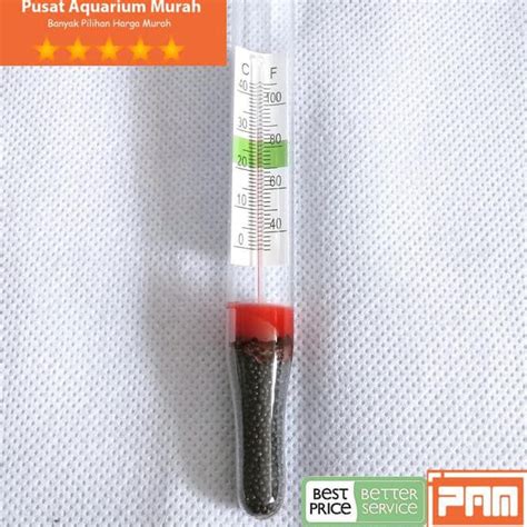 Jual Aquarium Hydrometer Thermometer Pengukur Kadar Garam Air Laut Asin