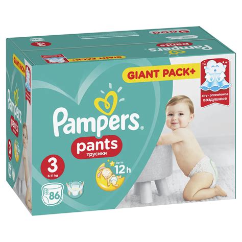 Трусики (Пантс) 6 11 кг... размер 3 86 шт ТМ Pampers (Памперс)|Pañales ...