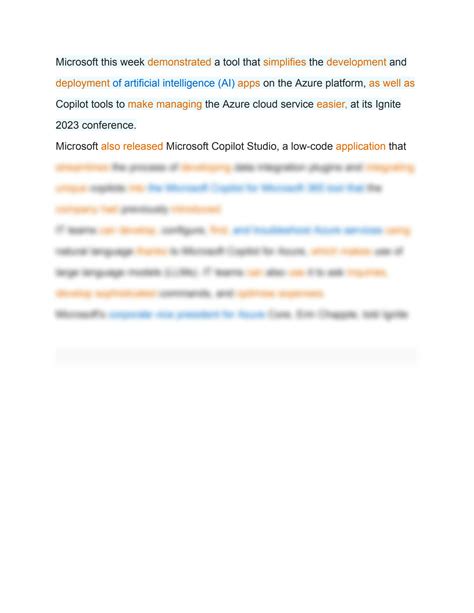 SOLUTION: Microsoft previews additional copilot tools for azure - Studypool