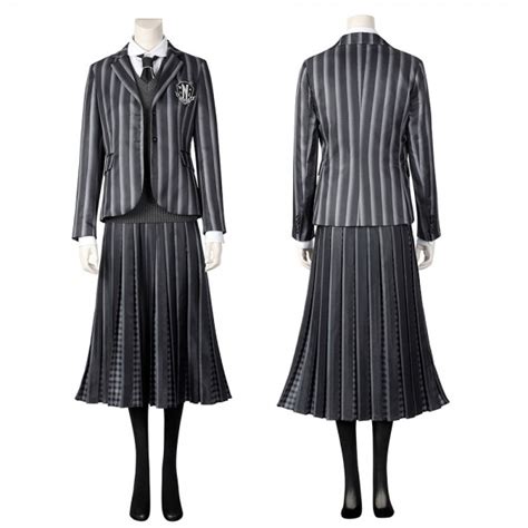 Wednesday Addams Cosplay Costumes The Addams School Uniform - Champion ...