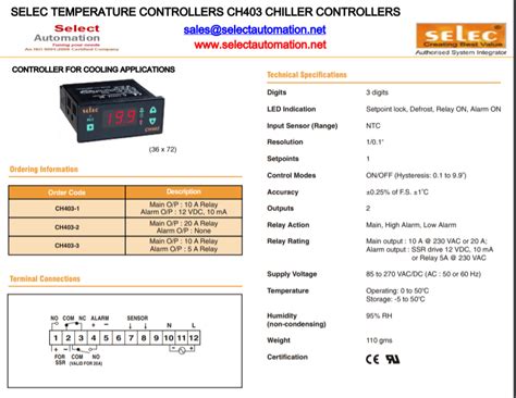 Selec Ch On Off Cooling Controller At Rs In Ludhiana Id