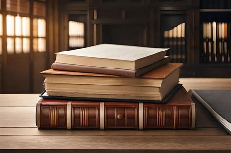 Premium Photo A Stack Of Books On A Desk With The Word Law On The Top