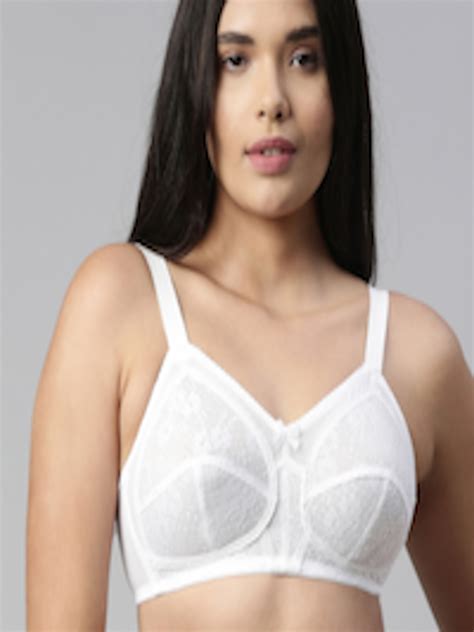 Buy Enamor White Non Wired Non Padded Full Coverage Everyday Bra F026 Bra For Women 12438014