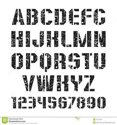 Military Stencil Letters