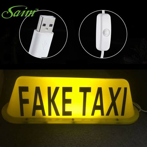 ZYHW Auto Decoration 5V USB FAKE TAXI Car Top LED Light Cab Roof Car